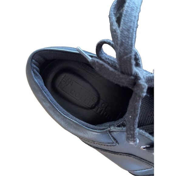 Versace Collection Mens Black Leather Lace Up Running Sneakers Size 42 - Picture 3 of 8